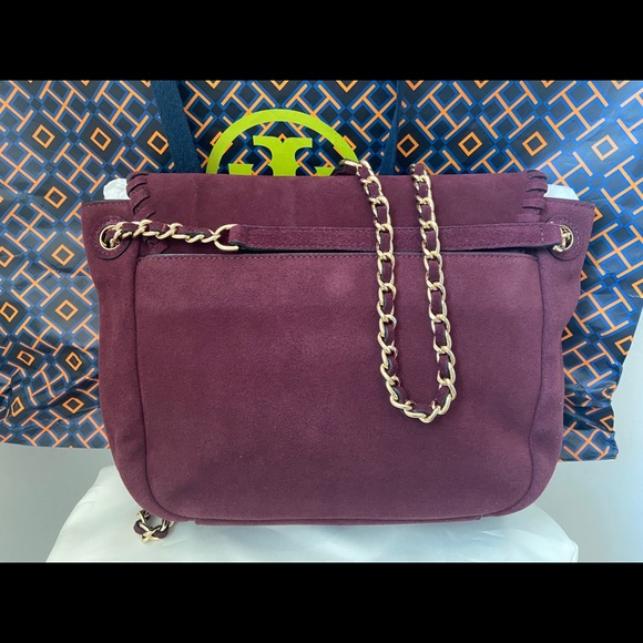 Brand new Marion Small Suede Flap Shoulder Bag - Picture 11 of 12